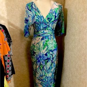 Lilly Pulitzer NWT Parigi Maxi Dress Party Thyme Size M